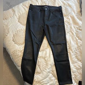 JEN7 by 7 for all mankind black coated jeans.